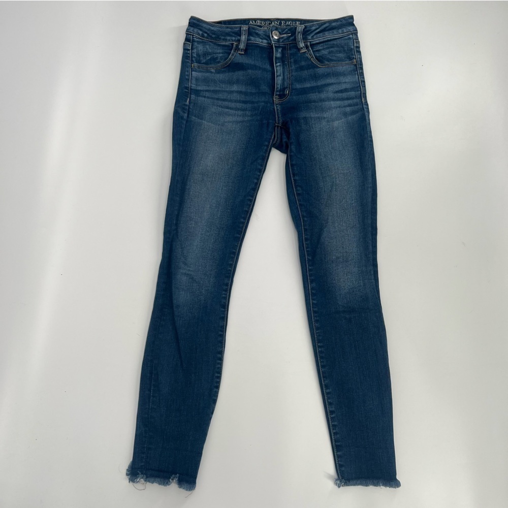 American Eagle Outfitters Crop Rough Hem Jeggings Size 6 Long Women’s